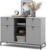 Kommode Eliza Grau 120 x 81.2 cm mit 2 Schubladen und 2 Türen Vicco Bild 5