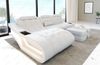 Ecksofa Elegante L-Form Leder - Büffelleder - weiß - Links Bild 2