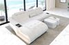Ecksofa Elegante L-Form Leder - Büffelleder - weiß - Links Bild 3