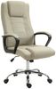 Stuhl 62x76x110-119 cm, ergonomisch, höhenverstellbar und drehbar in Leinenoptik, Beige Bild 2