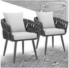 tectake Gartenstuhl 2er Set Stuhl (2er Set, 2 St), mit Aluminiumgestellen Bild 5