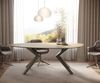 Esstisch Edge Oval 220x120 Keramik Laminam® Sabbia Eichefarbig Zenthara kantig Metall Effektfinish Titan Bild 2