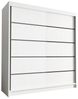 Kleiderschrank Harry IV 180 cm - Groß Schwebetürenschrank, Schiebetürenschrank mit Kleiderstange und Einlegeboden, Schlafzimmerschrank, Schiebetüren - 180x215x58 cm (Weiß) Bild 3