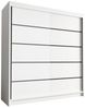 Kleiderschrank Harry IV 180 cm - Groß Schwebetürenschrank, Schiebetürenschrank mit Kleiderstange und Einlegeboden, Schlafzimmerschrank, Schiebetüren - 180x215x58 cm (Weiß) Bild 4