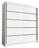 Kleiderschrank Harry IV 180 cm - Groß Schwebetürenschrank, Schiebetürenschrank mit Kleiderstange und Einlegeboden, Schlafzimmerschrank, Schiebetüren - 180x215x58 cm (Weiß) Bild 5