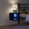 vidaXL LED Wand Nachttischschrank 2 pcs Schwarz 30 x 28,5 x 30 cm 863086 Bild 5