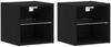 vidaXL LED Wand Nachttischschrank 2 pcs Schwarz 30 x 28,5 x 30 cm 863086 Bild 2