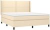 vidaXL Polsterbett mit Matratze Creme 180x200 cm Stoff, Härtegrad: H2 [3131374] Bild 3