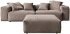 KAWOLA Sofa CELESTE 4-Sitzer mit Hocker Cord taupe 72 x 114 x 302 cm Bild 3
