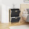 vidaXL Schuhschrank Schwarz 57,5x33x80 cm Holzwerkstoff 345685 Bild 4