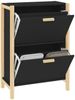 vidaXL Schuhschrank Schwarz 57,5x33x80 cm Holzwerkstoff 345685 Bild 5