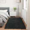 vidaXL Teppich aus Kunstschaffell TAFALLA Schwarz 80 x 200 cm 42021567 Bild 4