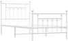 vidaXL Bettgestell mit Kopf- und Fußteil Metall Weiß 90x200 cm 353597 Bild 3