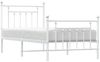 vidaXL Bettgestell mit Kopf- und Fußteil Metall Weiß 90x200 cm 353597 Bild 5