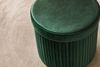 riess-ambiente Polsterhocker ÉLAN 40cm grün - Samt, faltbar, mit Stauraum, platzsparend, modern (Einzelartikel, 1 St), Eleganter Sitzhocker - ideal f. Ankleide, Flur, Wohnzimmer & Garderobe Bild 4