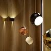 s.luce Ball Metall Pendelleuchte mit drehbarem tauschbaren Schirm Kupfer Ø 20cm Bild 5