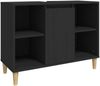 vidaXL Waschbeckenunterschrank Schwarz 80x33x60 cm Holzwerkstoff 821285 Bild 2