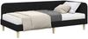 vidaXL Eckbettgestell Schwarz 100 x 200 cm Stoff 3394127 Bild 3