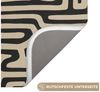 OnlyWow Badematte Grafik - Linien - Schwarz, Höhe 10 mm, Polyester, Rechteckig, Badezimmerteppich, Badteppich, Rutschfest, Badvorleger, Waschbar Bild 3