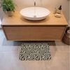 OnlyWow Badematte Grafik - Linien - Schwarz, Höhe 10 mm, Polyester, Rechteckig, Badezimmerteppich, Badteppich, Rutschfest, Badvorleger, Waschbar Bild 2