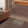 OnlyWow Badematte Grafik - Linien - Schwarz, Höhe 10 mm, Polyester, Rechteckig, Badezimmerteppich, Badteppich, Rutschfest, Badvorleger, Waschbar Bild 4