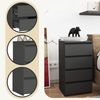 Milord FURNITURE Kommode mit 4 Schubladen 40 cm breit Holz Schrank B40xH74xT35 cm (Highboard Anrichte Schlafzimmer Wohnzimmer Flur Büro Organizer) Bild 3