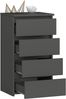 Milord FURNITURE Kommode mit 4 Schubladen 40 cm breit Holz Schrank B40xH74xT35 cm (Highboard Anrichte Schlafzimmer Wohnzimmer Flur Büro Organizer) Bild 2
