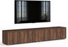 AX LIVING Barvo 2x100 TV Kommode Lowboard Dunkelbraun Nussbaum Warmia S Bild 4