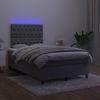 vidaXL Boxspringbett mit Matratze & LED Dunkelgrau 120x190 cm Samt 3270330 Bild 4