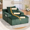 Relaxsessel 147x110x67 cm, Kordstoff Emerald, Federbasis für hohen Sitzkomfort Bild 5