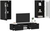vidaXL TV-Schrankset mit Schubladen FLORIN 3 pcs Schwarz Holzwerkstoff 3397925 Bild 3