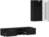 vidaXL TV-Schrankset mit Schubladen FLORIN 3 pcs Schwarz Holzwerkstoff 3397925 Bild 5