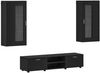 vidaXL TV-Schrankset mit Schubladen FLORIN 3 pcs Schwarz Holzwerkstoff 3397925 Bild 2