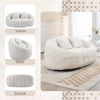 LVHOM Sitzsack XXL, Bean Bag mit Sitzpuff, Bodensofa mit 2 Kissen, 2-Sitzer-Sofa aus Chenille, 145x95x63cm Bild 3