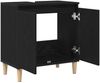 vidaXL Waschbeckenschrank mit Tür Schwarz Eichen-Optik 58 x 33 x 60 cm 862809 Bild 5