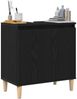 vidaXL Waschbeckenschrank mit Tür Schwarz Eichen-Optik 58 x 33 x 60 cm 862809 Bild 3