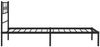 vidaXL Bettgestell mit Kopfteil, Metall, Schwarz, 100x200 cm Bild 5