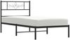 vidaXL Bettgestell mit Kopfteil, Metall, Schwarz, 100x200 cm Bild 3