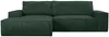 Vente-unique - AMELIA Sofa SamtStoff Grün - B 167 cm x H 85 cm x L 267 cm Bild 3