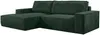 Vente-unique - AMELIA Sofa SamtStoff Grün - B 167 cm x H 85 cm x L 267 cm Bild 4
