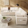 STILVORA Ecksofa 5-Sitzer L-Form Sofa mit Konsole USB Getränkehaltern für Wohnzimmer, modulares Sofa 5-Sitzer wendbare Mittelkonsole, mit USB und Getränkehaltern für Wohn- und Schlafzimmer Bild 5