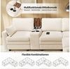 STILVORA Ecksofa 5-Sitzer L-Form Sofa mit Konsole USB Getränkehaltern für Wohnzimmer, modulares Sofa 5-Sitzer wendbare Mittelkonsole, mit USB und Getränkehaltern für Wohn- und Schlafzimmer Bild 3