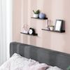 SONGMICS Wandregale aus Metall, 3er Set, Schweberegale, Industrie-Design, Wandboards, für Dekos, Bilderrahmen, mit 6 Schrauben zur Befestigung der Regale, unterschiedliche Layouts, schwarz LFS12BK Bild 2