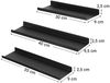 SONGMICS Wandregale aus Metall, 3er Set, Schweberegale, Industrie-Design, Wandboards, für Dekos, Bilderrahmen, mit 6 Schrauben zur Befestigung der Regale, unterschiedliche Layouts, schwarz LFS12BK Bild 5