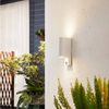 Prios Außen-Wandleuchte Tetje, Metall, Weiß IP65mit Bewegungsmelder, 2 x 10 W LED Bild 4