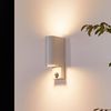 Prios Außen-Wandleuchte Tetje, Metall, Weiß IP65mit Bewegungsmelder, 2 x 10 W LED Bild 2
