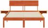 vidaXL Bettrahmen Wachsbraun 140 x 190 cm Massives Kiefernholz 873453 Bild 5