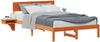 vidaXL Bettrahmen Wachsbraun 140 x 190 cm Massives Kiefernholz 873453 Bild 2