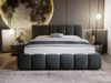 GRAINGOLD Cloud Bett 120x200, Polsterbett ohne Bettkasten, Velvet-Stoff, mit Lattenrost, Dunkelgrau Bild 3