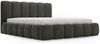 GRAINGOLD Cloud Bett 120x200, Polsterbett ohne Bettkasten, Velvet-Stoff, mit Lattenrost, Dunkelgrau Bild 2
